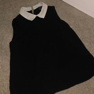 Forever 21 black white sleeveless top shirt m